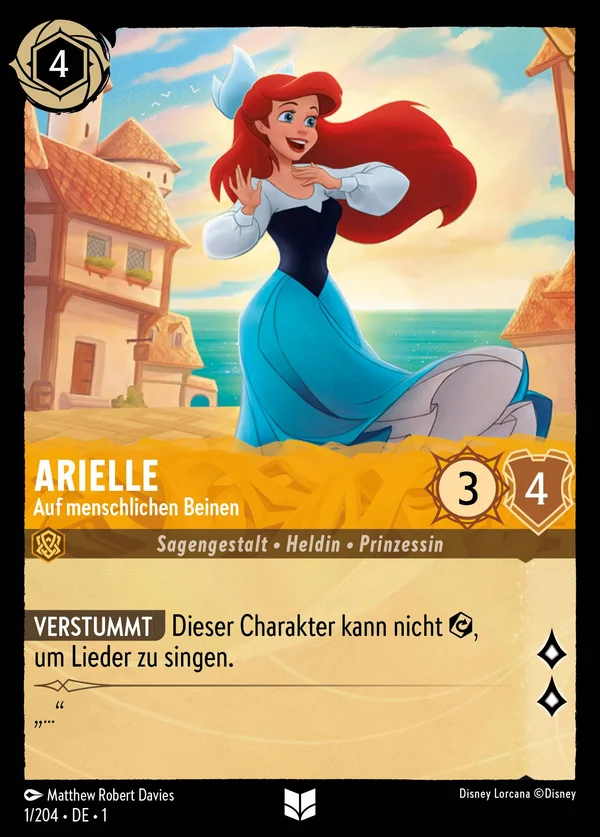 Arielle - Auf menschlichen Beinen — Disney Lorcana Charakter card from The First Chapter