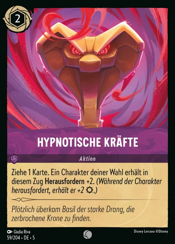 Hypnotische Kräfte — Disney Lorcana Aktion card from Shimmering Skies