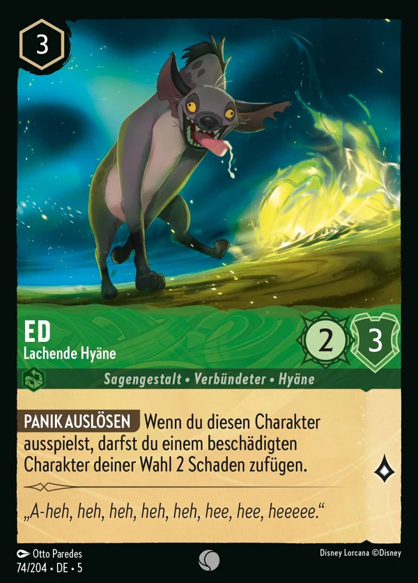 Ed - Lachende Hyäne — Disney Lorcana Charakter card from Shimmering Skies
