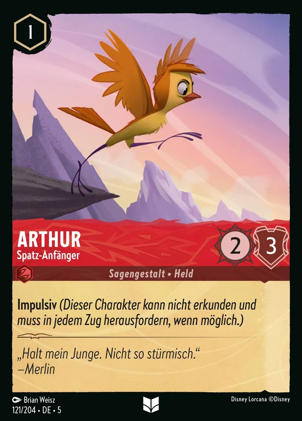 Arthur - Spatz-Anfänger — Disney Lorcana Charakter card from Shimmering Skies