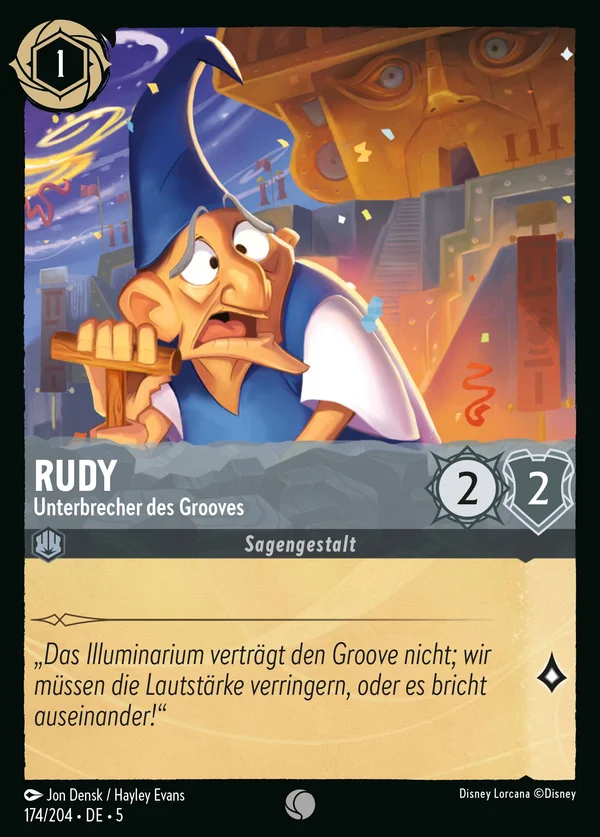 Rudy - Unterbrecher des Grooves — Disney Lorcana Charakter card from Shimmering Skies