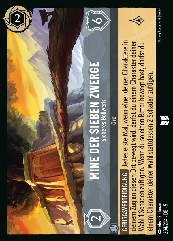 Mine der Sieben Zwerge - Sicheres Bollwerk — Disney Lorcana Ort card from Shimmering Skies