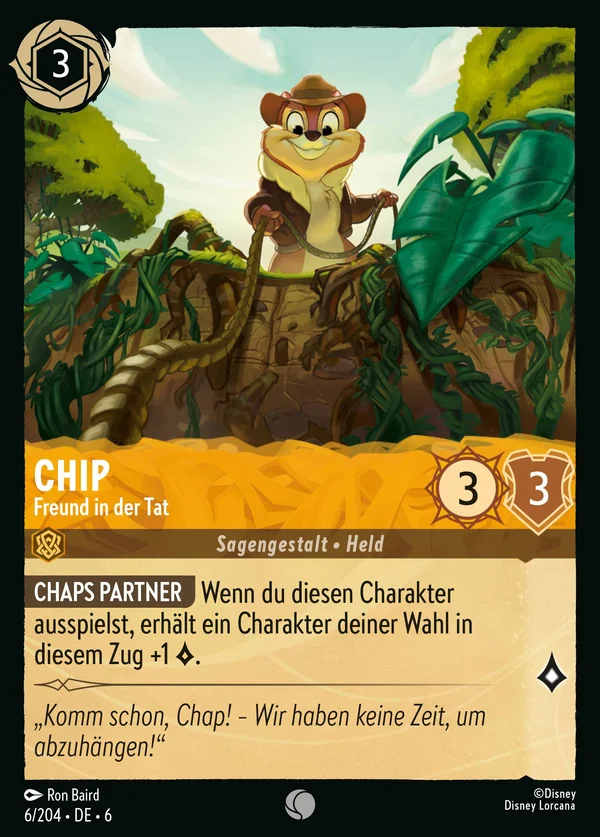 Chip - Freund in der Tat — Disney Lorcana Charakter card from Azurite Sea