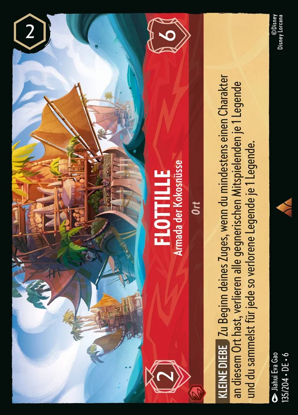 Flottille - Armada der Kokosnüsse — Disney Lorcana Ort card from Azurite Sea