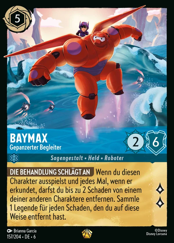 Baymax - Gepanzerter Begleiter — Disney Lorcana Charakter card from Azurite Sea