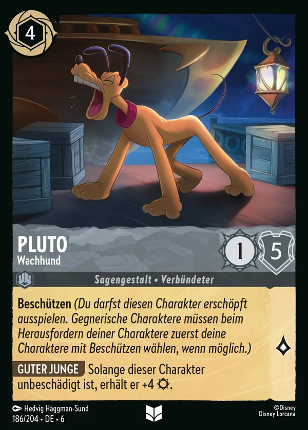 Pluto - Wachhund — Disney Lorcana Charakter card from Azurite Sea