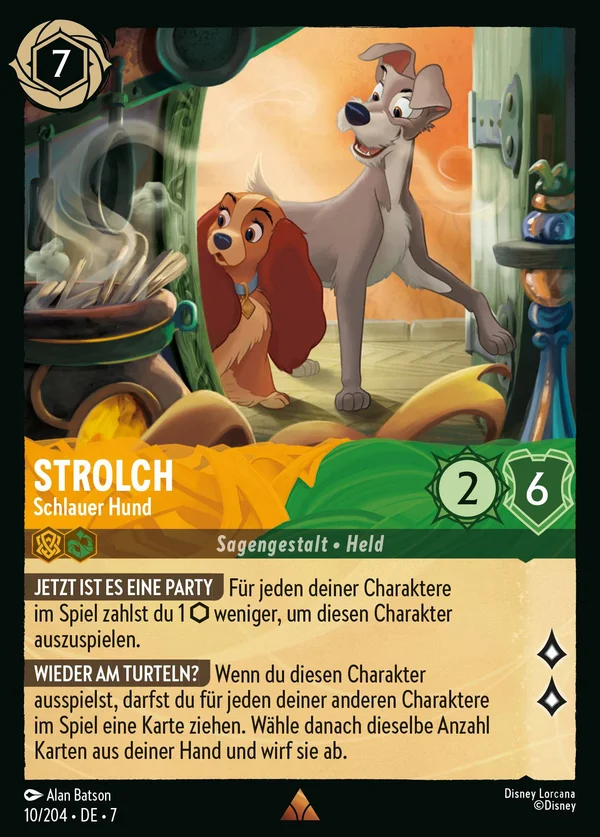 Strolch - Schlauer Hund — Disney Lorcana Charakter card from Archazia's Island
