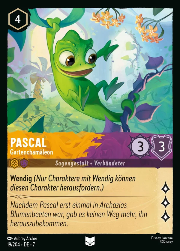 Pascal - Gartenchamäleon — Disney Lorcana Charakter card from Archazia's Island