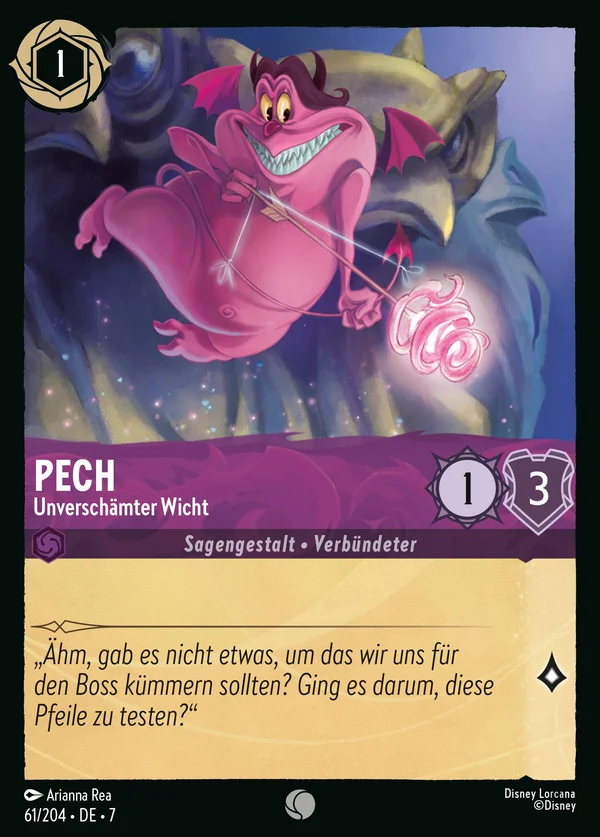 Pech - Unverschämter Wicht — Disney Lorcana Charakter card from Archazia's Island