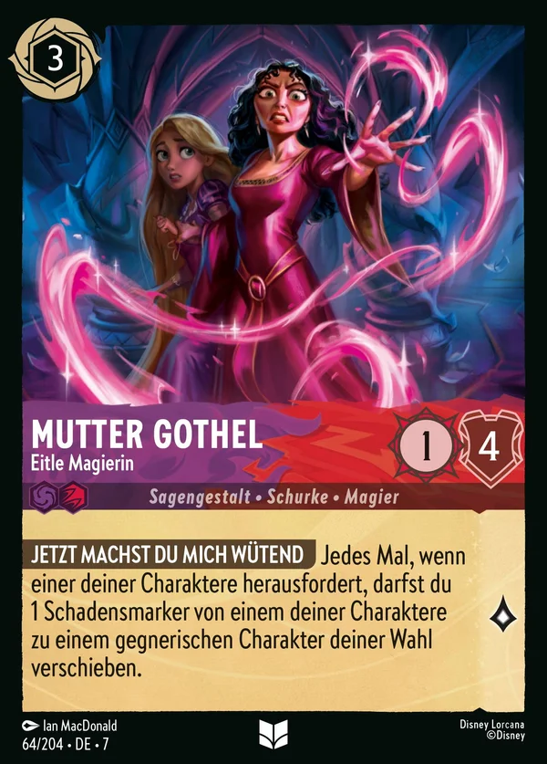 Mutter Gothel - Eitle Magierin — Disney Lorcana Charakter card from Archazia's Island