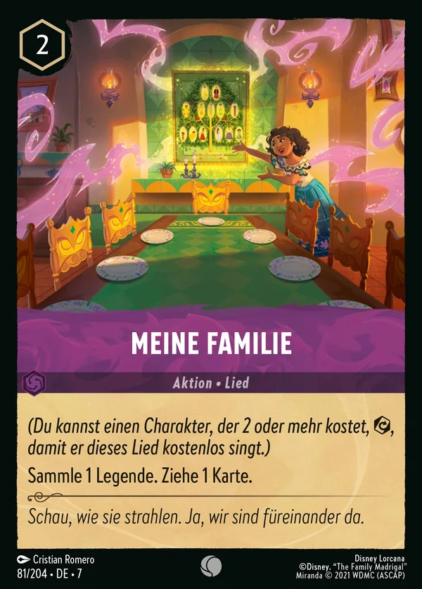 Meine Familie — Disney Lorcana Aktion card from Archazia's Island