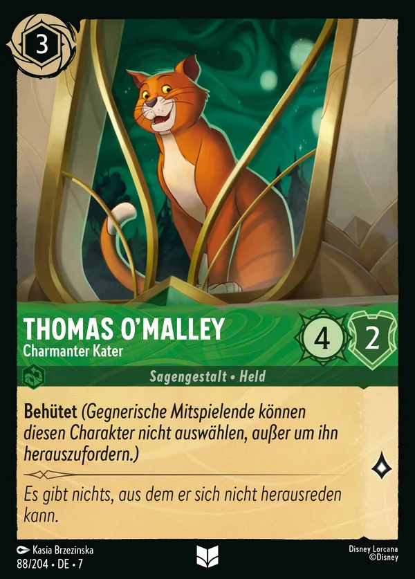Thomas O'Malley - Charmanter Kater — Disney Lorcana Charakter card from Archazia's Island
