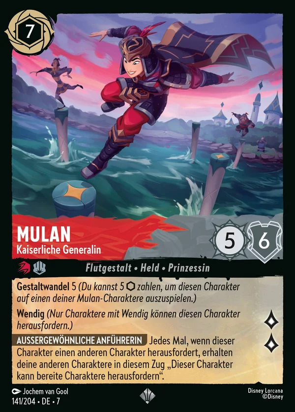 Mulan - Kaiserliche Generalin — Disney Lorcana Charakter card from Archazia's Island