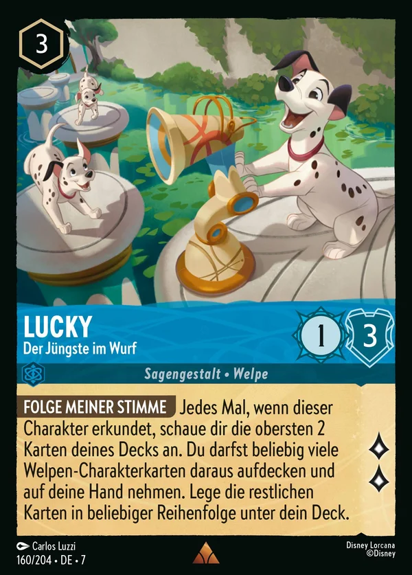 Lucky - Der Jüngste im Wurf — Disney Lorcana Charakter card from Archazia's Island