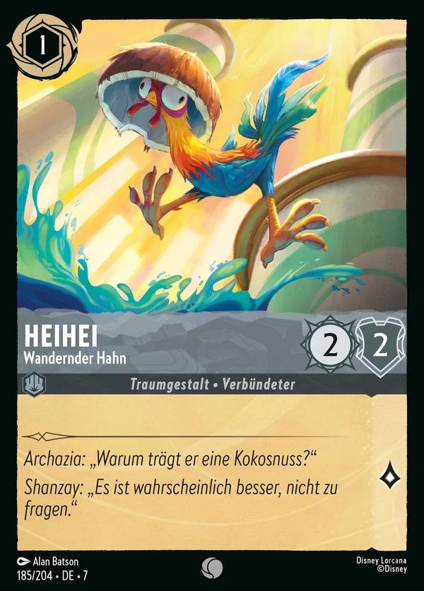 HeiHei - Wandernder Hahn — Disney Lorcana Charakter card from Archazia's Island