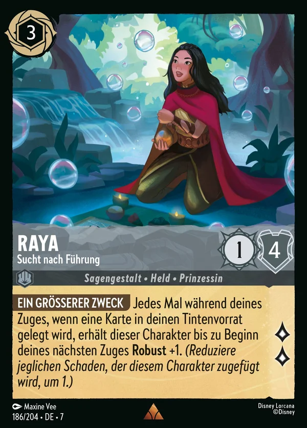 Raya - Sucht nach Führung — Disney Lorcana Charakter card from Archazia's Island