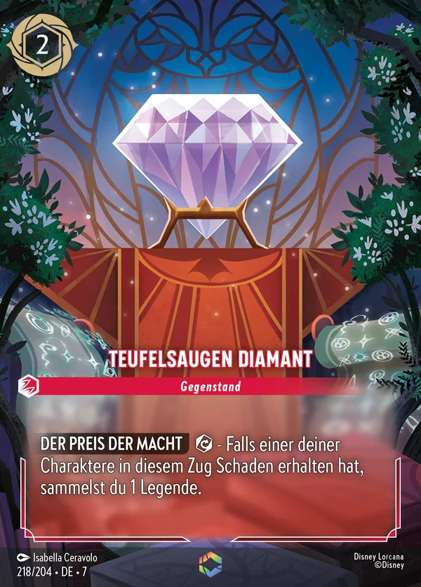 Teufelsaugen Diamant — Disney Lorcana Gegenstand card from Archazia's Island