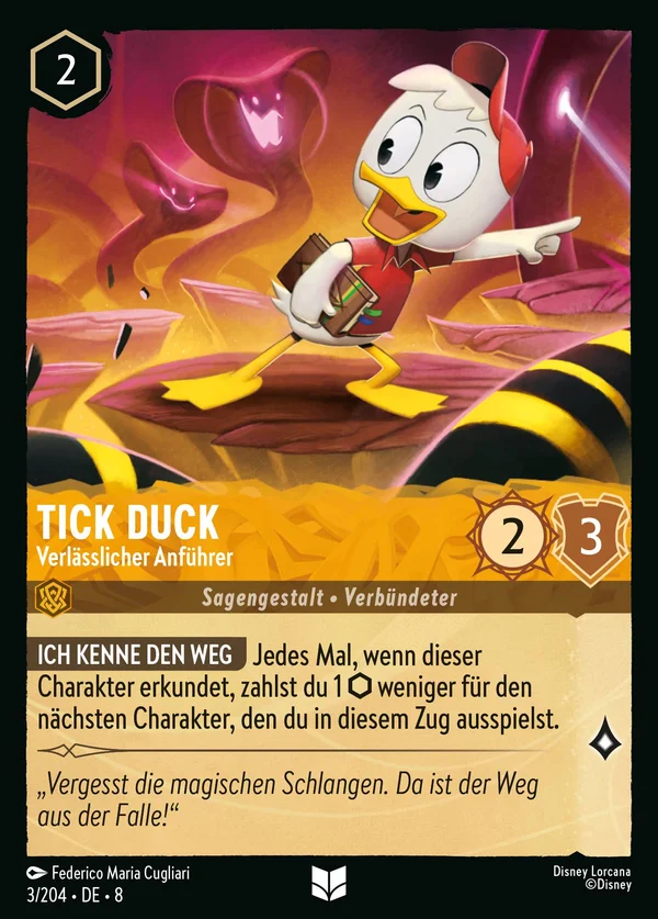Tick Duck - Verlässlicher Anführer — Disney Lorcana Charakter card from The Reign of Jafar