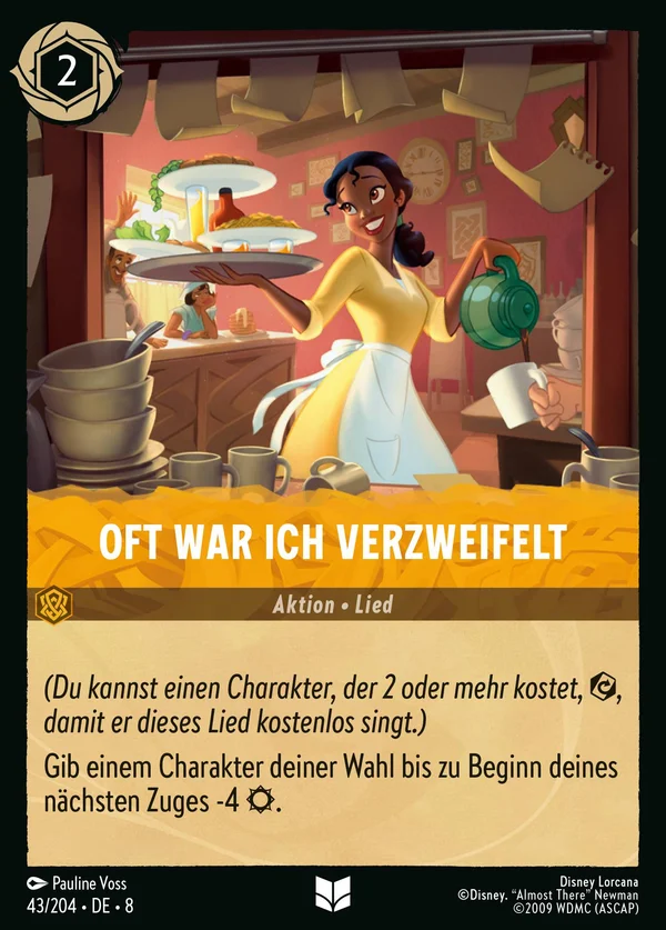 Oft war ich verzweifelt — Disney Lorcana Aktion card from The Reign of Jafar