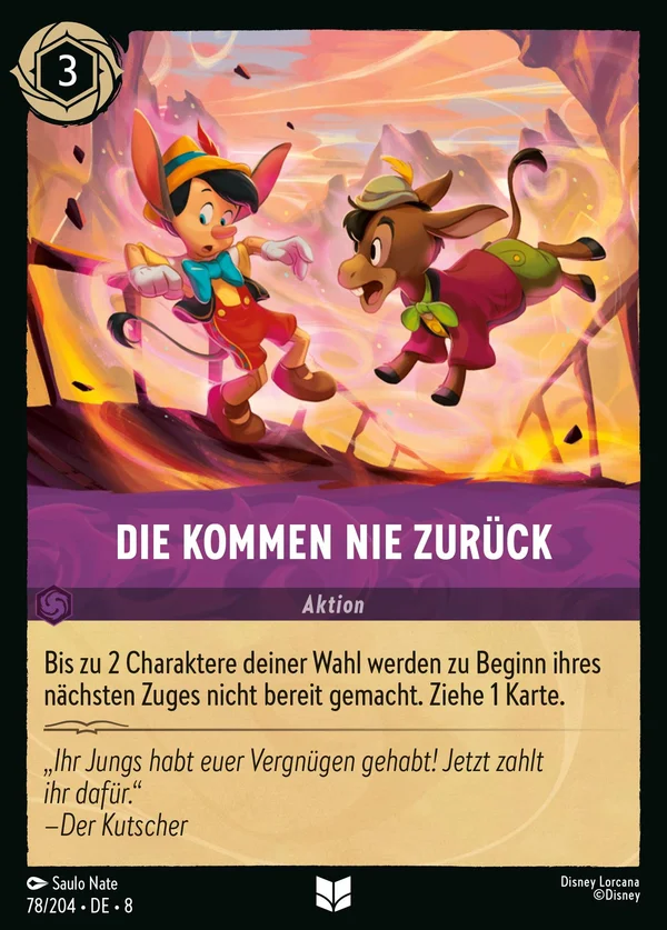Die kommen nie zurück — Disney Lorcana Aktion card from The Reign of Jafar