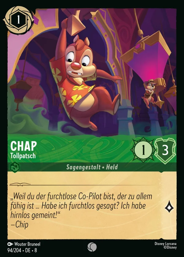 Chap - Tollpatsch — Disney Lorcana Charakter card from The Reign of Jafar