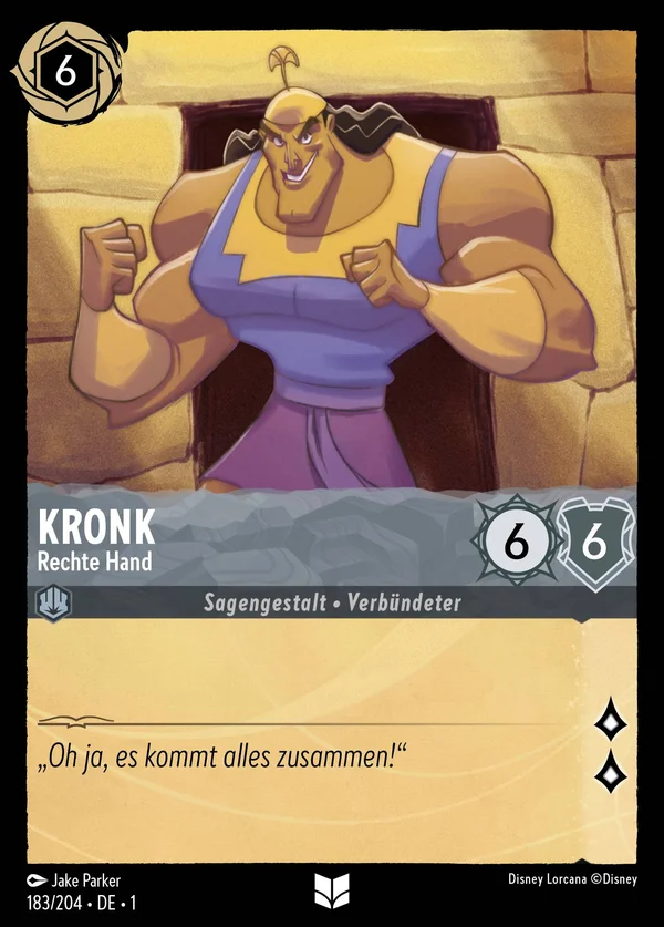 Kronk - Rechte Hand — Disney Lorcana Charakter card from The First Chapter