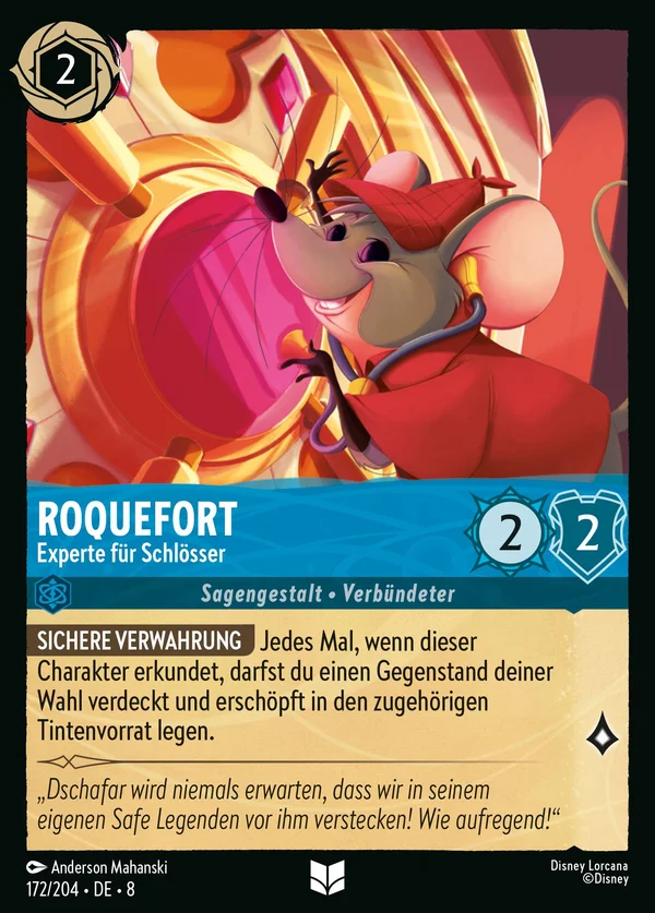 Roquefort - Experte für Schlösser — Disney Lorcana Charakter card from The Reign of Jafar