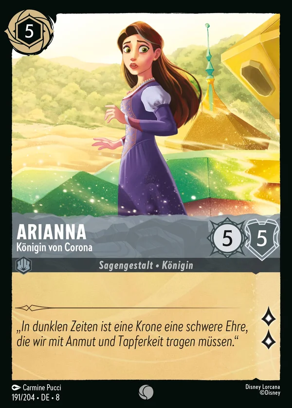 Arianna - Königin von Corona — Disney Lorcana Charakter card from The Reign of Jafar