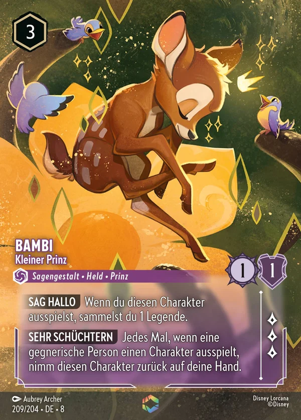 Bambi - Kleiner Prinz — Disney Lorcana Charakter card from The Reign of Jafar