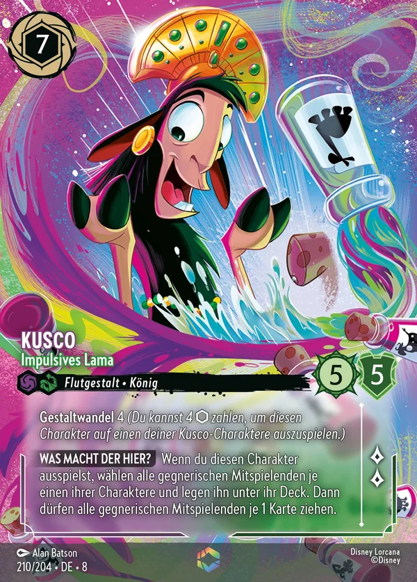 Kusco - Impulsives Lama — Disney Lorcana Charakter card from The Reign of Jafar