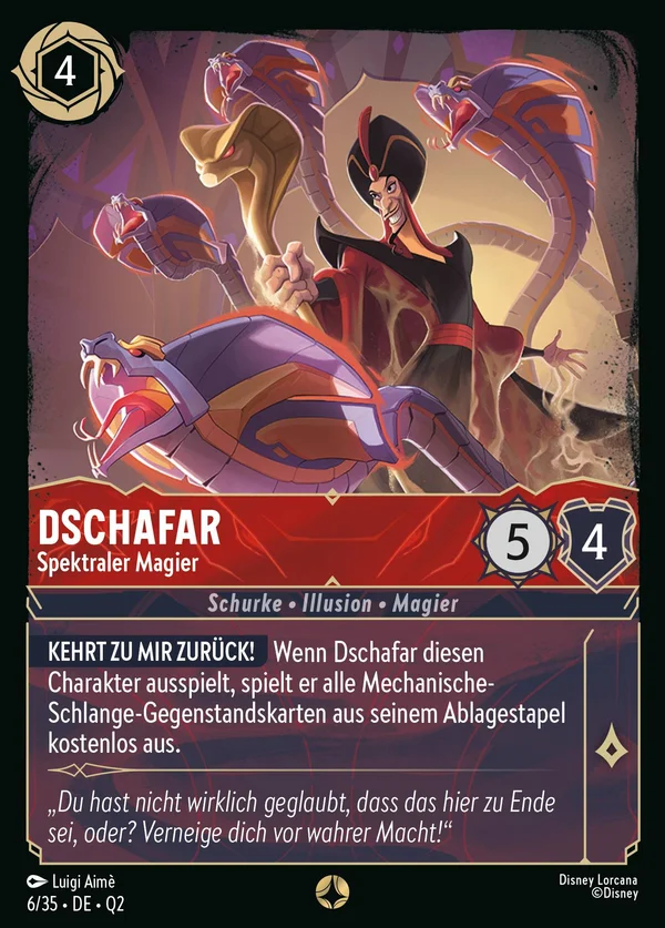 Dschafar - Spektraler Magier — Disney Lorcana Charakter card from Illumineer's Quest: Palace Heist