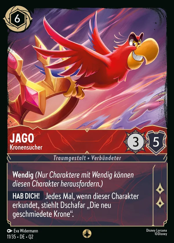 Jago - Kronensucher — Disney Lorcana Charakter card from Illumineer's Quest: Palace Heist