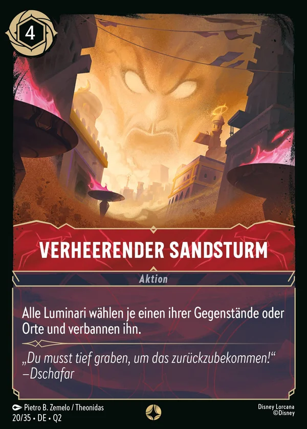 Verheerender Sandsturm — Disney Lorcana Aktion card from Illumineer's Quest: Palace Heist