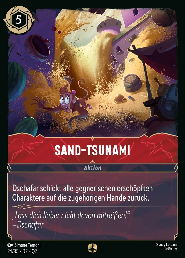 Sand-Tsunami — Disney Lorcana Aktion card from Illumineer's Quest: Palace Heist