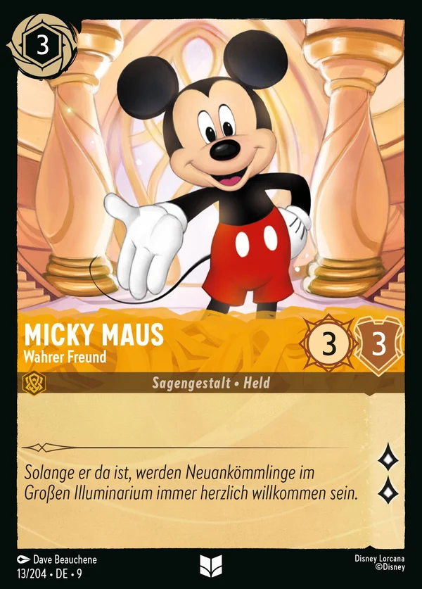 Micky Maus - Wahrer Freund — Disney Lorcana Charakter card from Fabled