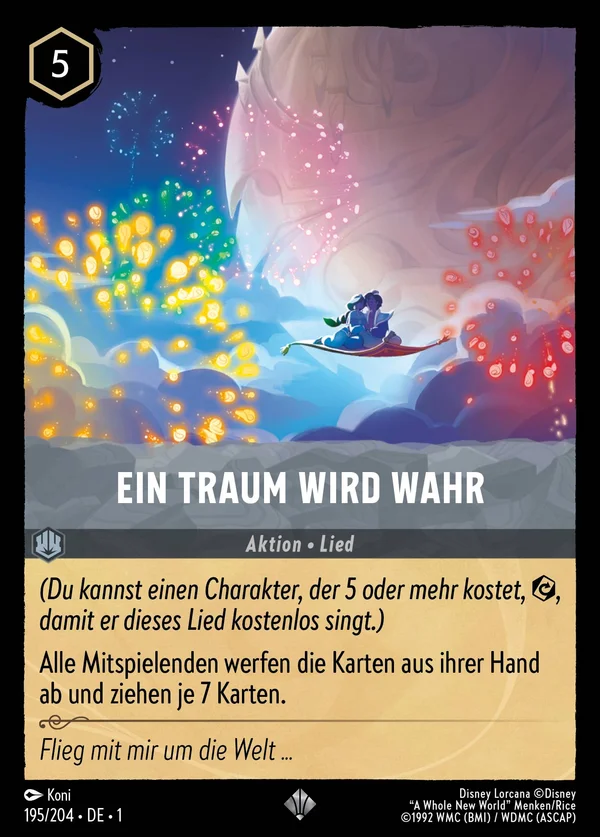 Ein Traum Wird Wahr — Disney Lorcana Aktion card from The First Chapter