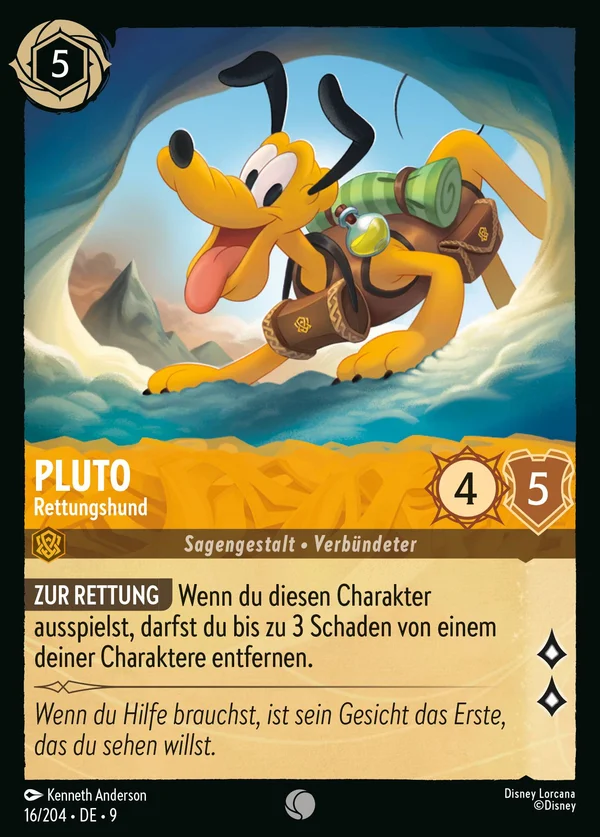 Pluto - Rettungshund — Disney Lorcana Charakter card from Fabled