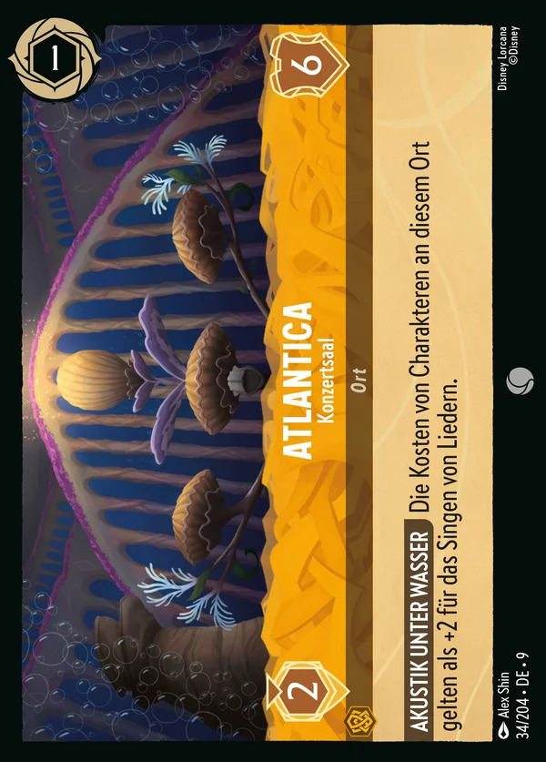 Atlantica - Konzertsaal — Disney Lorcana Ort card from Fabled