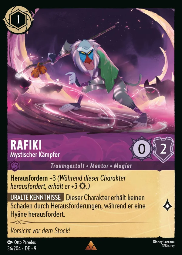 Rafiki - Mystischer Kämpfer — Disney Lorcana Charakter card from Fabled