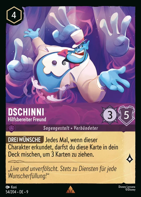 Dschinni - Hilfsbereiter Freund — Disney Lorcana Charakter card from Fabled