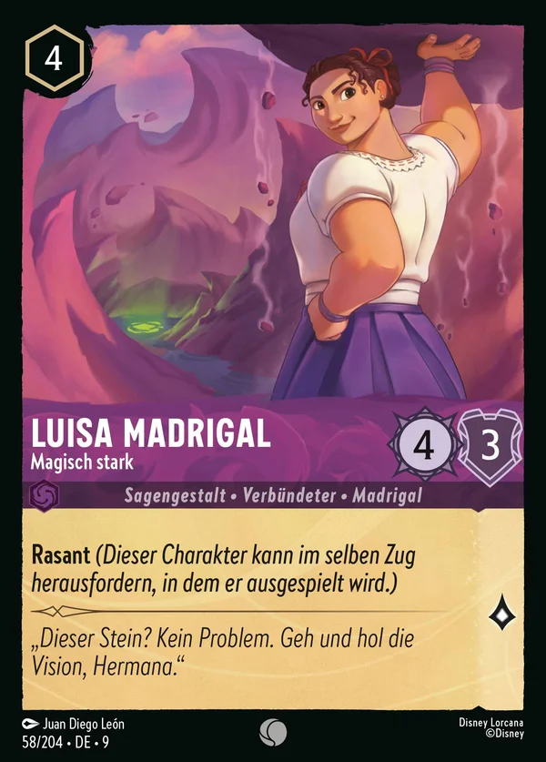 Luisa Madrigal - Magisch stark — Disney Lorcana Charakter card from Fabled