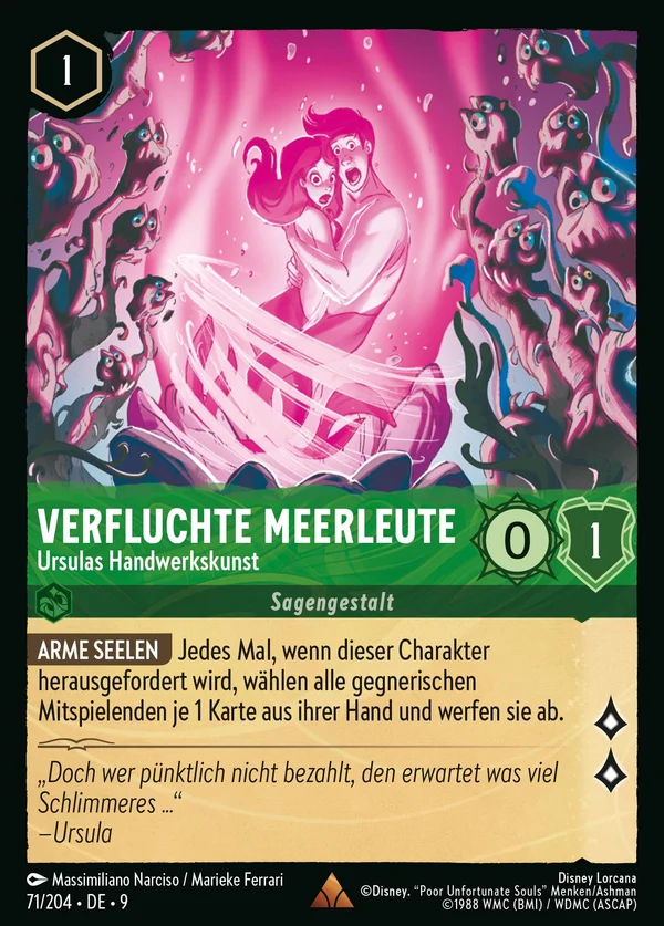 Verfluchte Meerleute - Ursulas Handwerkskunst — Disney Lorcana Charakter card from Fabled