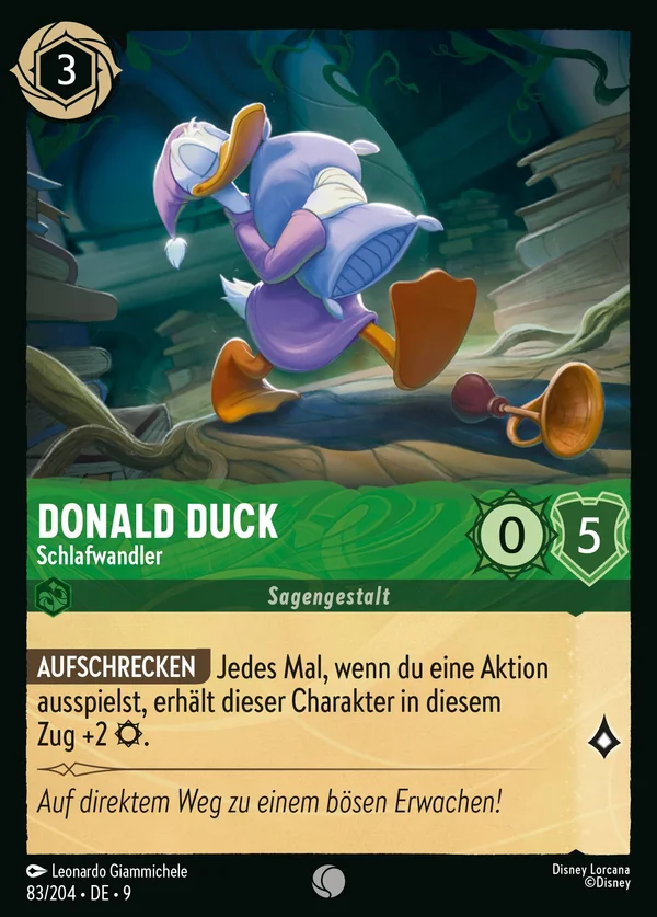 Donald Duck - Schlafwandler — Disney Lorcana Charakter card from Fabled