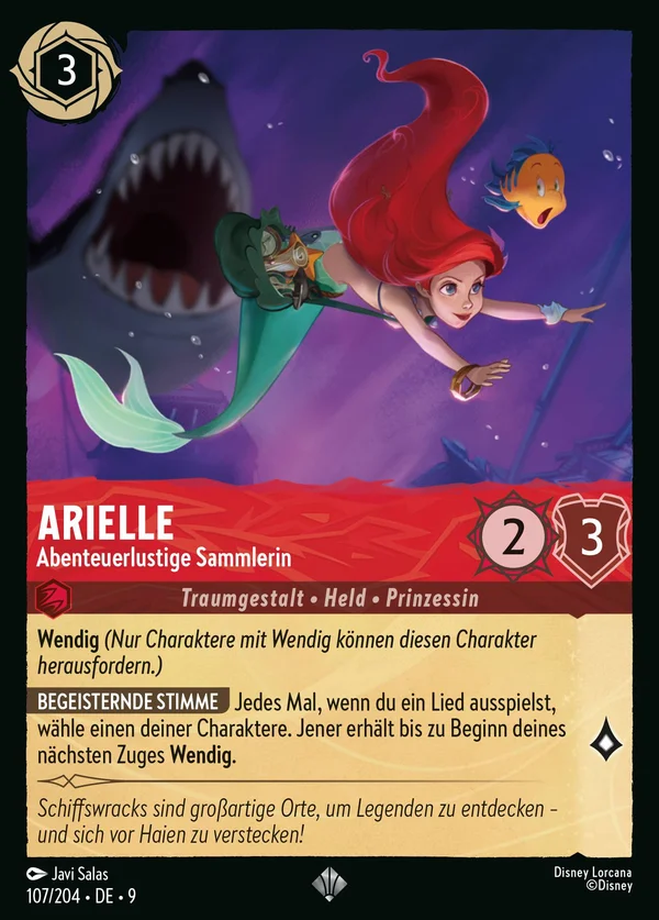 Arielle - Abenteuerlustige Sammlerin — Disney Lorcana Charakter card from Fabled