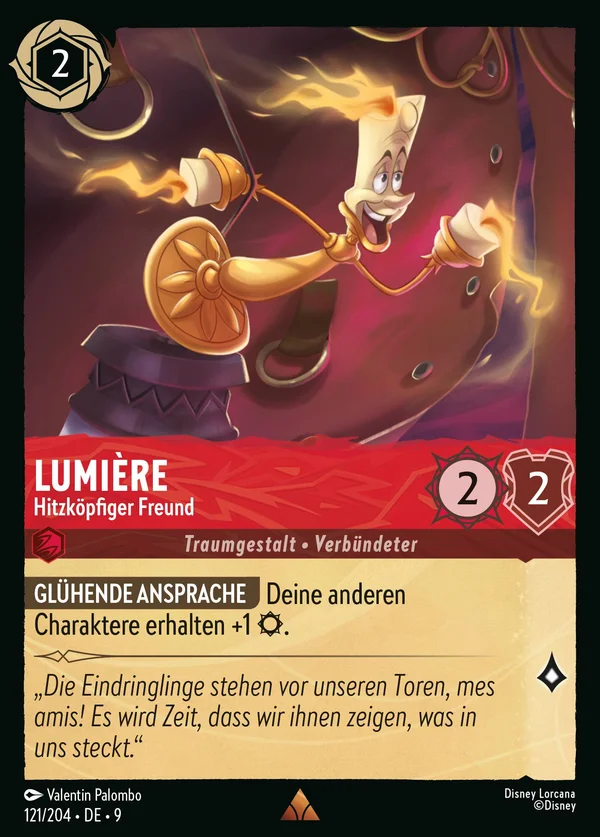 Lumière - Hitzköpfiger Freund — Disney Lorcana Charakter card from Fabled