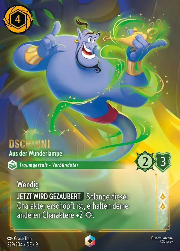 Dschinni - Aus der Wunderlampe — Disney Lorcana Charakter card from Fabled