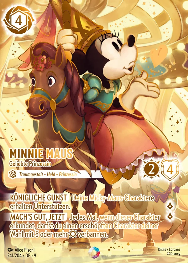 Minnie Maus - Geliebte Prinzessin — Disney Lorcana Charakter card from Fabled