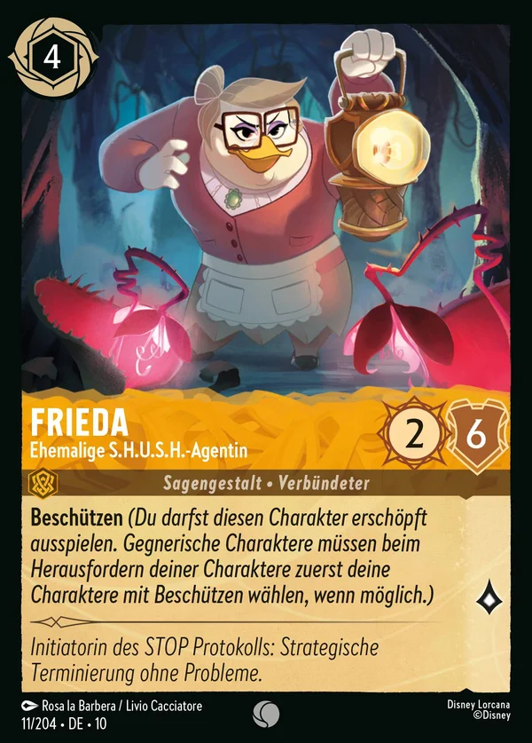 Frieda - Ehemalige S.H.U.S.H.-Agentin — Disney Lorcana Charakter card from Whispers in the Well