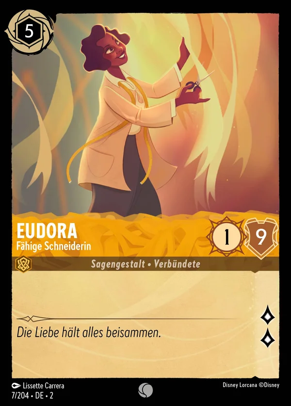Eudora - Fähige Schneiderin — Disney Lorcana Charakter card from Rise of the Floodborn