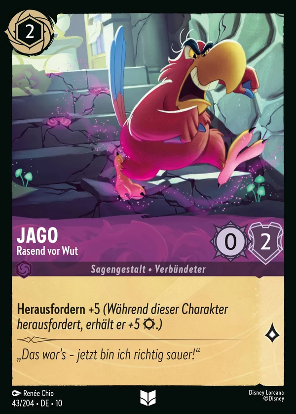 Jago - Rasend vor Wut — Disney Lorcana Charakter card from Whispers in the Well